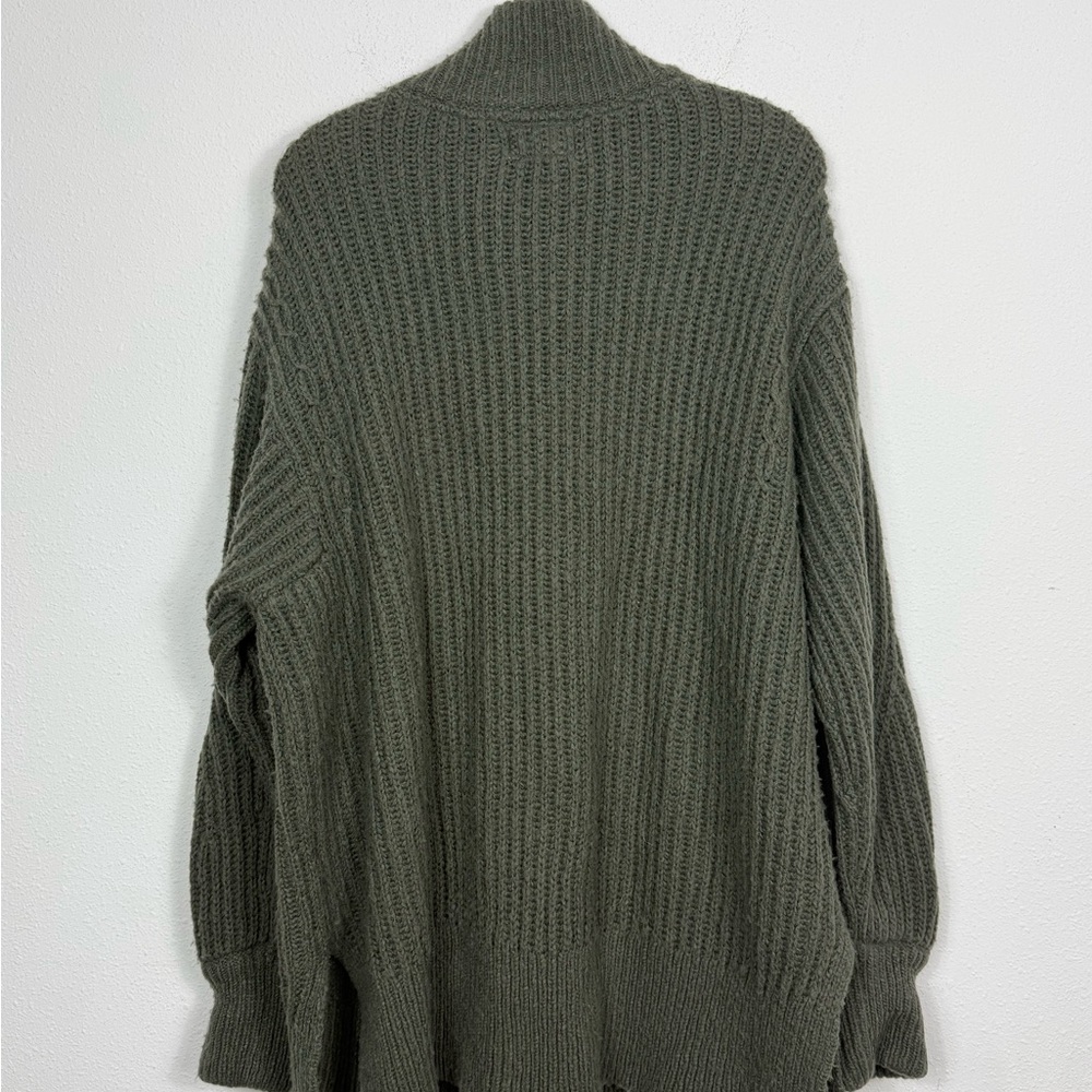Anthropologie Pilcro Zip Front Longline Green Cardigan Sweater Wool Blend Sz 2X - Picture 13 of 16